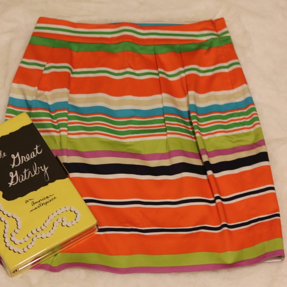 Kate Spade | NEW colorful stripe A-line mini skirt - Picture 4 of 7